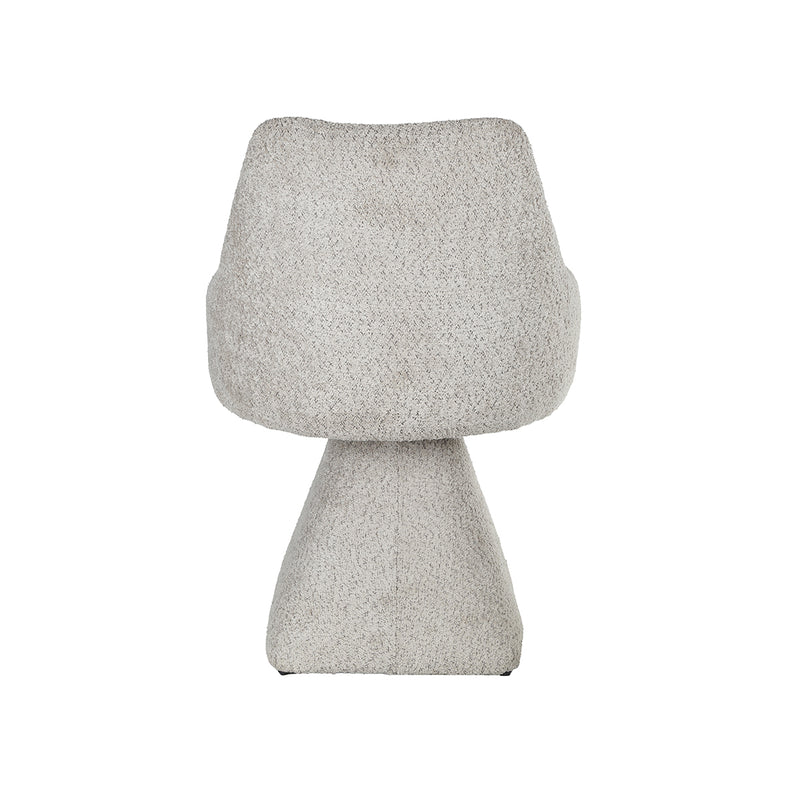 SILLA DE COMEDOR CON ASIENTO GIRATORIO EN TELA TAUPE