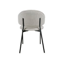 SILLA DE COMEDOR EN TELA GRIS Y PATAS NEGRAS