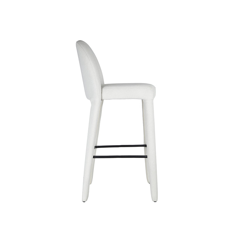 BAR CHAIR, LEG: OTE MOHAIR-103 CREAM AND BLACK