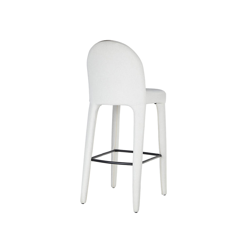 BAR CHAIR, LEG: OTE MOHAIR-103 CREAM AND BLACK