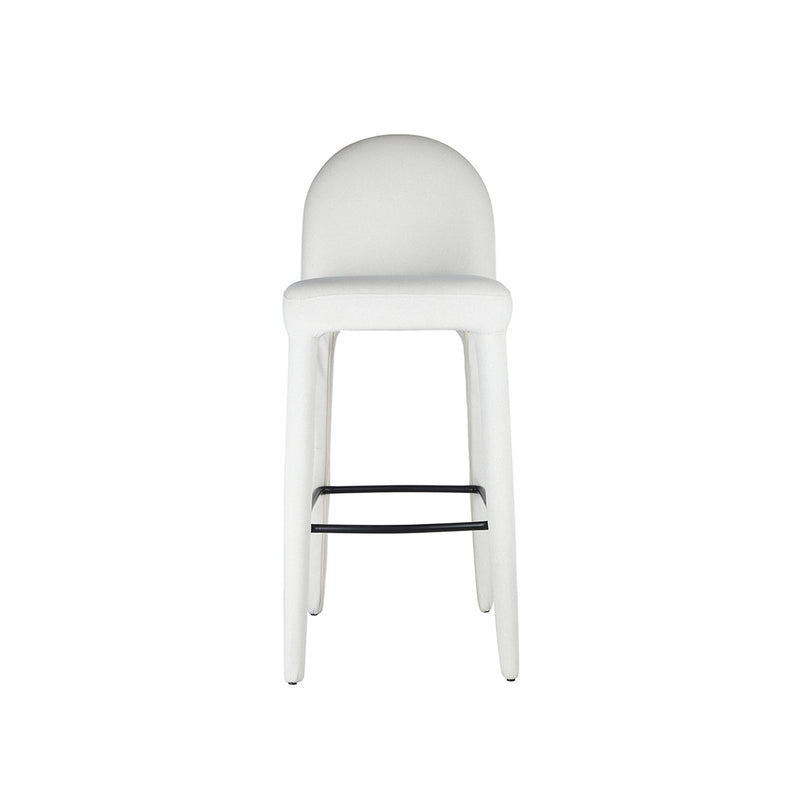 BAR CHAIR, LEG: OTE MOHAIR-103 CREAM AND BLACK
