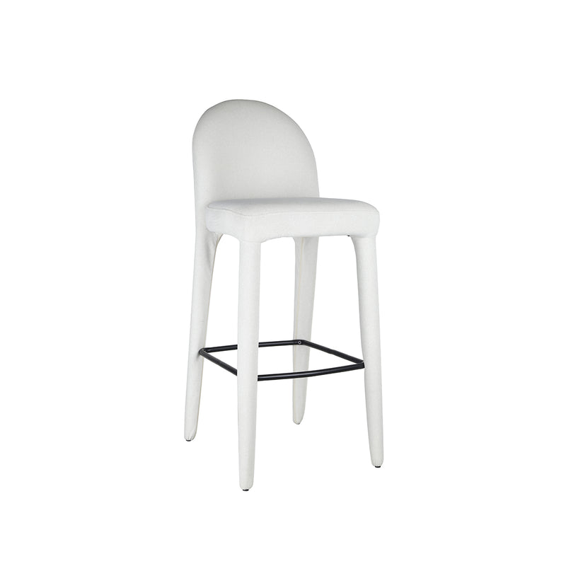 BAR CHAIR, LEG: OTE MOHAIR-103 CREAM AND BLACK