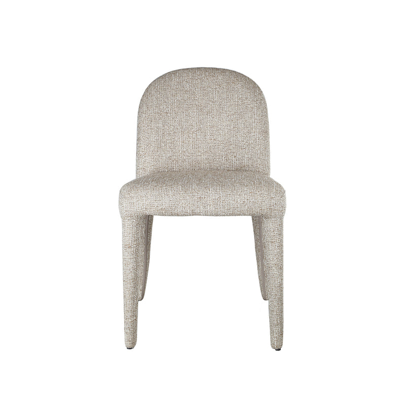 SILLA DE COMEDOR EN TELA MARRON