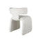 SILLA DE COMEDOR EN TELA TEXTURIZADA MARRON CON BLANCO