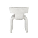 SILLA DE COMEDOR EN TELA TEXTURIZADA MARRON CON BLANCO