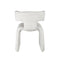 SILLA DE COMEDOR EN TELA TEXTURIZADA MARRON CON BLANCO