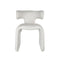 SILLA DE COMEDOR EN TELA TEXTURIZADA MARRON CON BLANCO