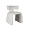 SILLA DE COMEDOR EN TELA TEXTURIZADA MARRON CON BLANCO