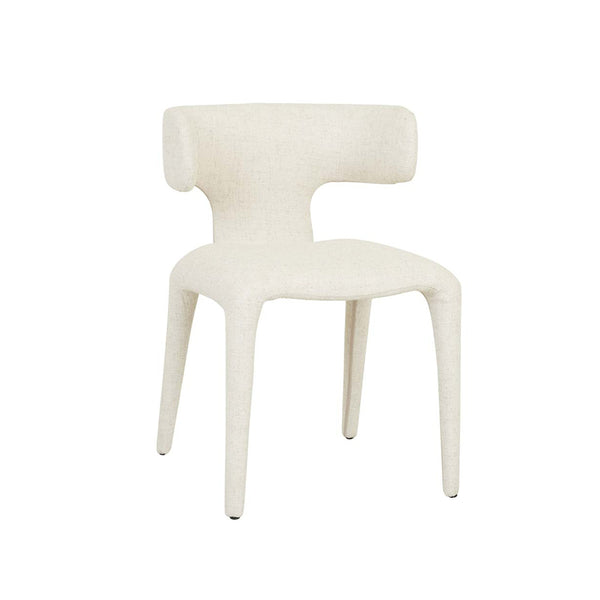 SILLA DE COMEDOR EN TELA OFF WHITE