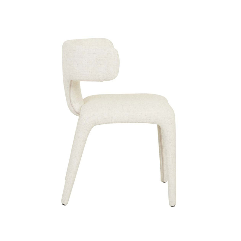 SILLA DE COMEDOR EN TELA OFF WHITE