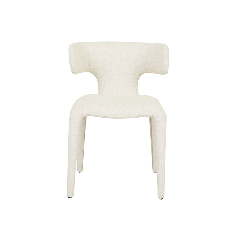 SILLA DE COMEDOR EN TELA OFF WHITE