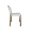 SILLA DE COMEDOR EN TELA TEXTURIZADA MARRON CON BLANCO