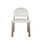SILLA DE COMEDOR EN TELA TEXTURIZADA MARRON CON BLANCO
