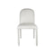 SILLA DE COMEDOR EN TELA TEXTURIZADA MARRON CON BLANCO