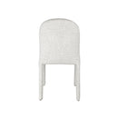 SILLA DE COMEDOR EN TELA TEXTURIZADA MARRON CON BLANCO