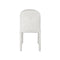 SILLA DE COMEDOR EN TELA TEXTURIZADA MARRON CON BLANCO