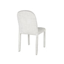 SILLA DE COMEDOR EN TELA TEXTURIZADA MARRON CON BLANCO