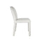 SILLA DE COMEDOR EN TELA TEXTURIZADA MARRON CON BLANCO