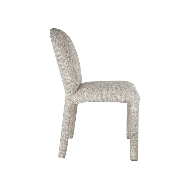 SILLA DE COMEDOR EN TELA MARRON