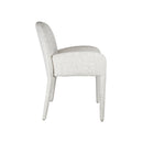 SILLA DE COMEDOR EN TELA TEXTURIZADA MARRON CON BLANCO