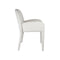 SILLA DE COMEDOR EN TELA TEXTURIZADA MARRON CON BLANCO