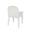 SILLA DE COMEDOR EN TELA TEXTURIZADA MARRON CON BLANCO