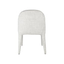 SILLA DE COMEDOR EN TELA TEXTURIZADA MARRON CON BLANCO