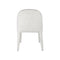 SILLA DE COMEDOR EN TELA TEXTURIZADA MARRON CON BLANCO