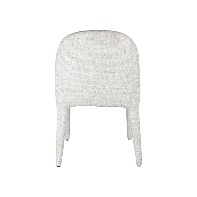 SILLA DE COMEDOR EN TELA TEXTURIZADA MARRON CON BLANCO