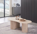 MESA DE CENTRO CON TOPE DE MÁRMOL ARTIFICIAL Y BASE MDF