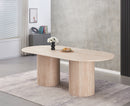 MESA DE COMEDOR CON TOPE DE MÁRMOL ARTIFICIAL Y BASE MDF