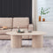 MESA DE CENTRO CON TOPE DE MÁRMOL ARTIFICIAL Y BASE MDF