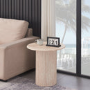 MESA LATERAL  CON TOPE DE MÁRMOL ARTIFICIAL Y BASE MDF