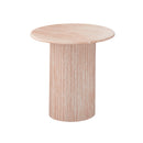 MESA LATERAL  CON TOPE DE MÁRMOL ARTIFICIAL Y BASE MDF