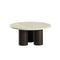 MESA DE CENTRO TOPE ARTIFICAL DE MARMOL Y BASE MDF