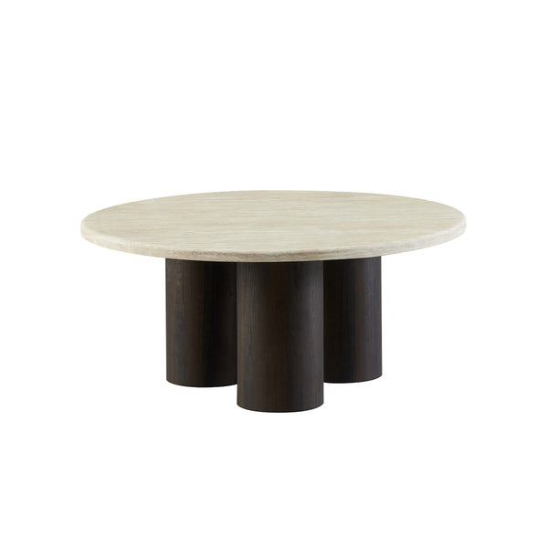 MESA DE CENTRO TOPE ARTIFICAL DE MARMOL Y BASE MDF