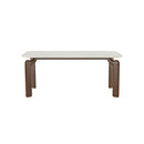 MESA DE COMEDOR TOPE ESTILO CERAMICA Y PATAS ACABADO DE MADERA