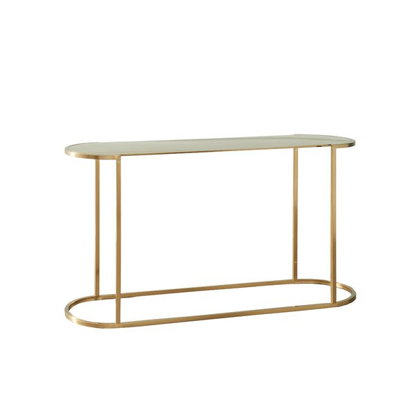 CONSOLA EN METAL DORADO