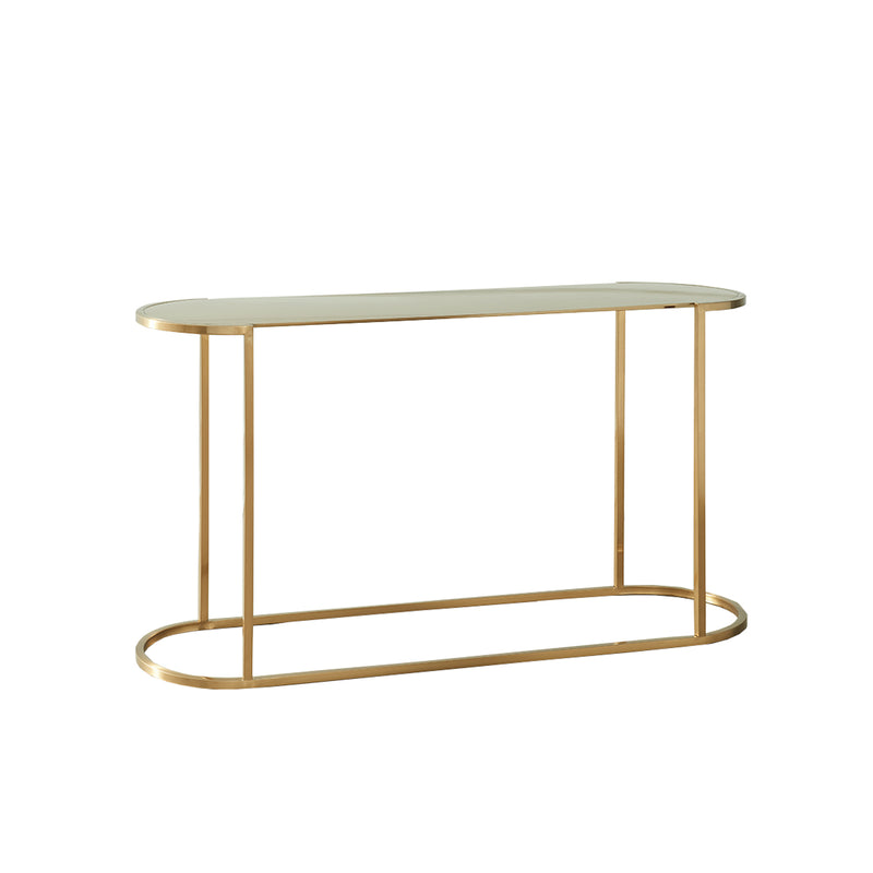CONSOLA EN METAL DORADO