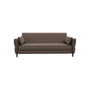 SOFA CAMA EN TELA MARRON