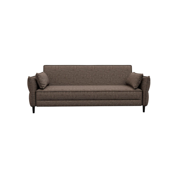SOFA CAMA EN TELA MARRON