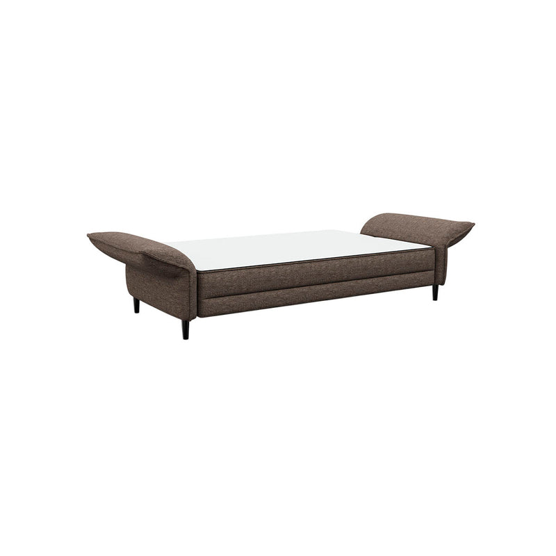 SOFA CAMA EN TELA MARRON