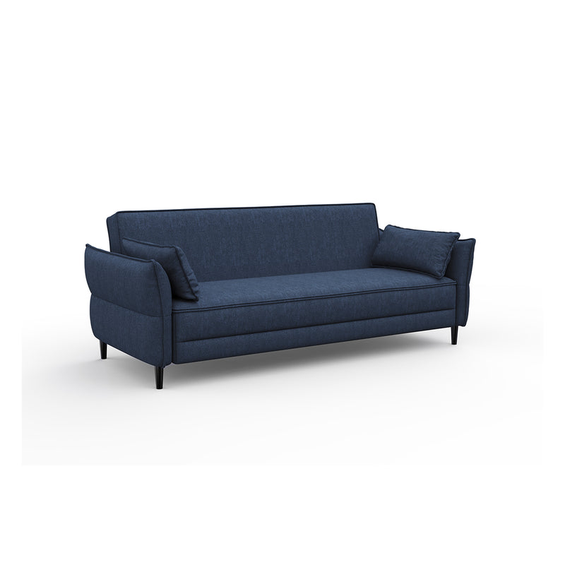 SOFA CAMA EN TELA AZUL