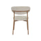 SILLA DE COMEDOR EN TELA TEXTURIZADA GRIS Y PATAS MARRONES