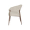 SILLA DE COMEDOR EN TELA BEIGE Y PATAS MARRONES