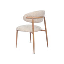 SILLA DE COMEDOR EN TELA  TEXTURIZADA MARRON Y PATAS ACABADO DE MADERA