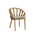 SILLA DE COMEDOR DE EXTERIOR EN RATAN NATURAL