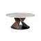 MESA DE CENTRO ACABADO DE MADERA GRIS  Y TOPE ESTILO MARMOL