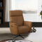 BUTACA RECLINABLE ELECTRICA CON FRENTE DE PIEL CAMEL