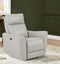 BUTACA RECLINABLE ELECTRICA CON FRENTE DE PIEL GRIS
